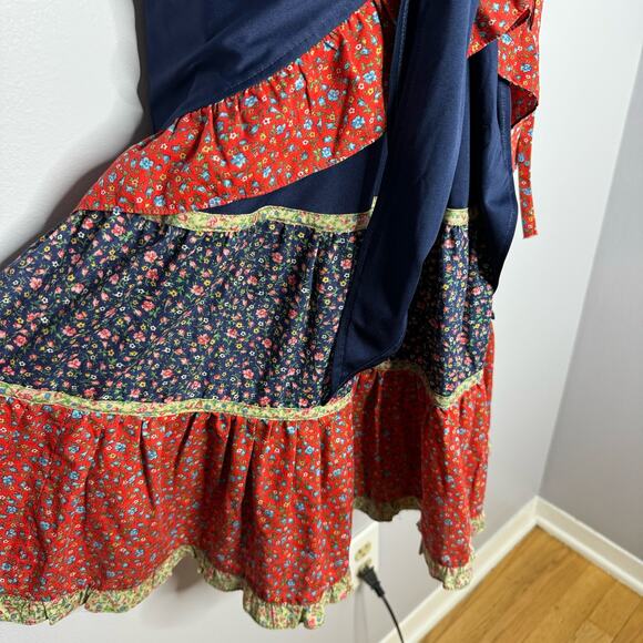 Jody T of California Vintage 70's Prairie Cottage Tier Floral Ruffle Midi Dress - Picture 5 of 16